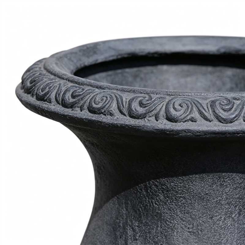 MGO Garden Planter, Garden decoration and planting,Color Antique Black, Size 26.38'X16.53 'X16.53 ' Media 6