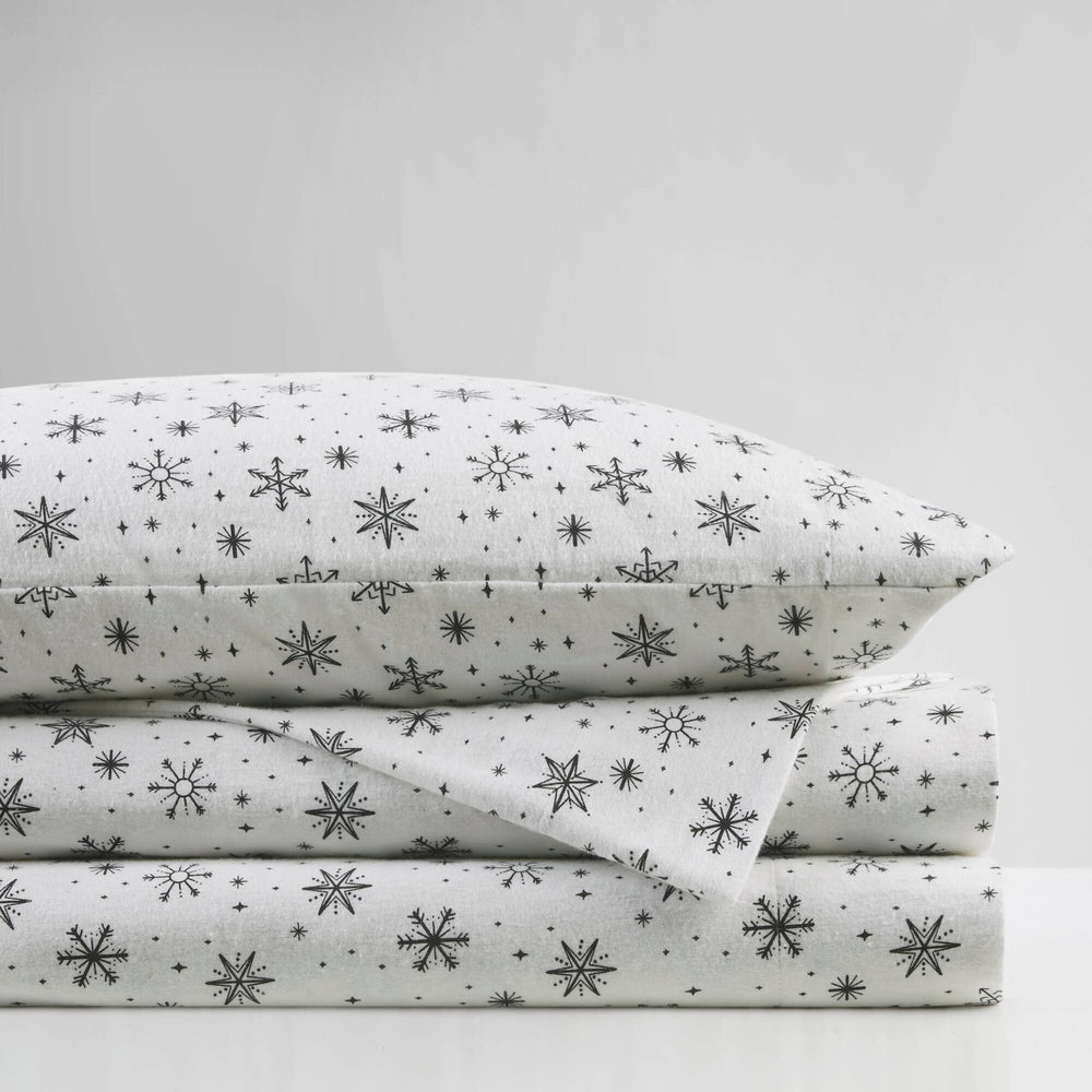 4 PCS Full Sheet Set Black Snowflakes Media 10