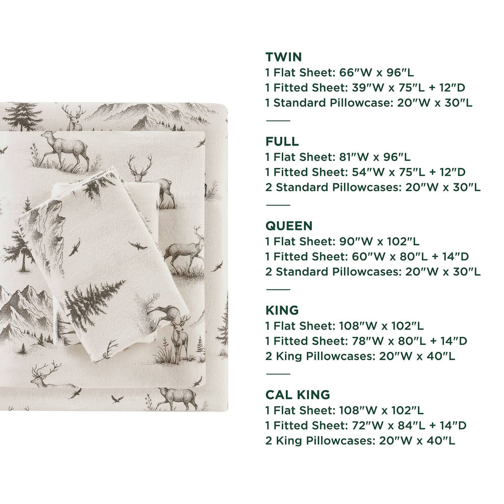4 PCS Full Sheet Set Gray Deer Toile Media 7