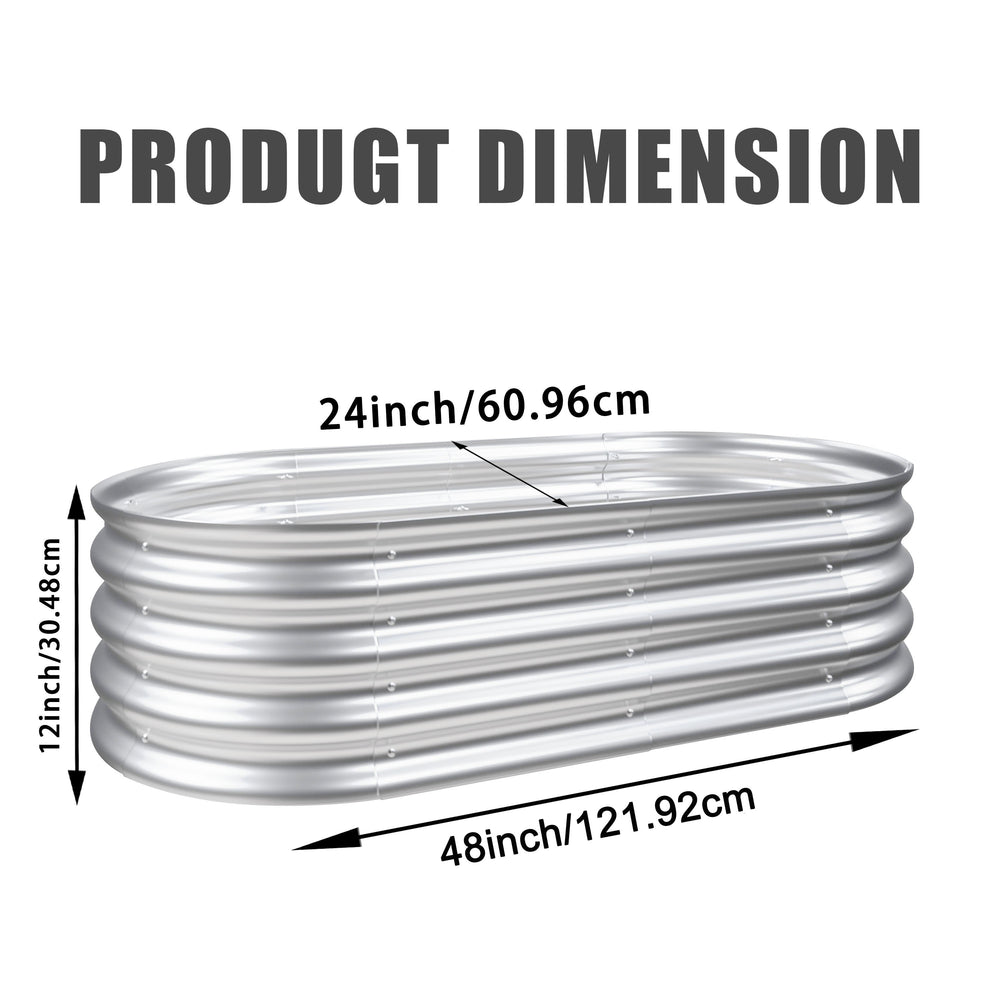 Galvanized Raised Garden Bed Kit for Vegetables, Flowers & Herbs, Rust-Resistant, Easy Assembly Media 9