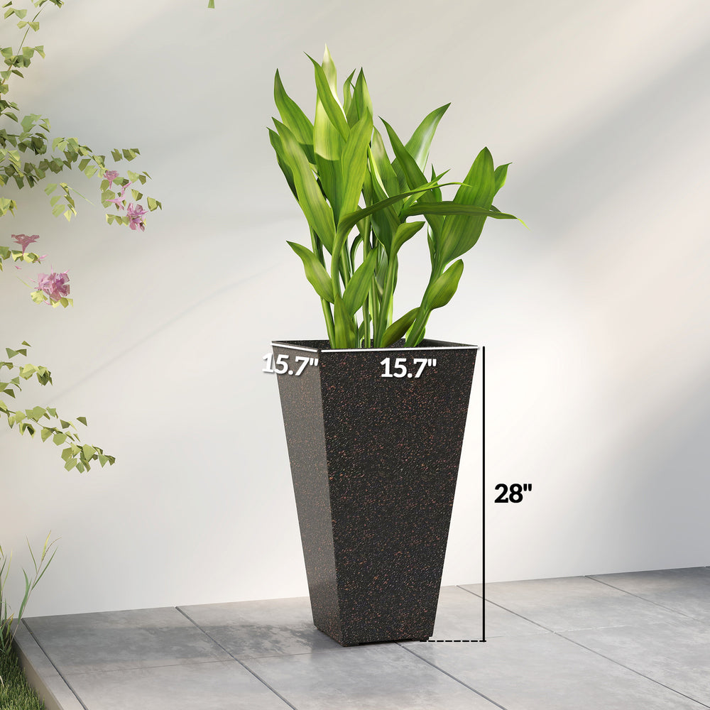Set of 3 Flower Pots,Tall Planters Media 7