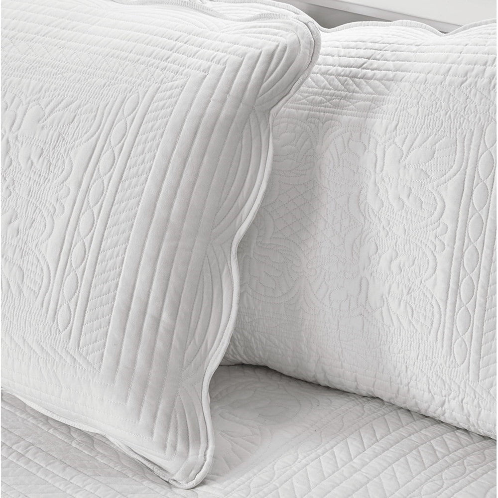 6 Piece Reversible Scalloped Edge Daybed Cover Set White Daybed Media 2