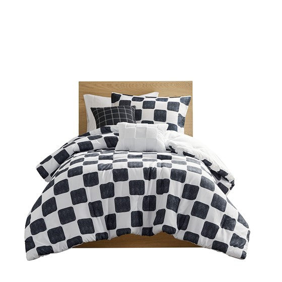 Twin/Twin XL Checkered Comforter Set Media 16