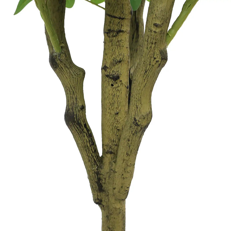 5.2FT Realistic Faux Tree with Lifelike Foliage in Green, Durable Plastic Construction for Indoor and Outdoor Use