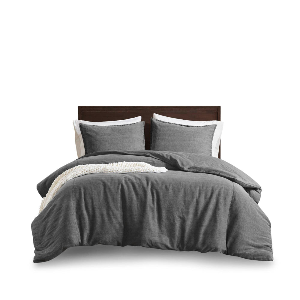 3PCS Full/Queen Twill Washed Duvet Set Media 8