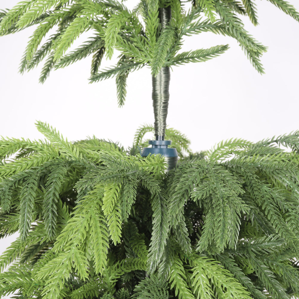 5' Artificial Real Touch Pine Tree with Black Plastic Pot, 1pc/set Media 10