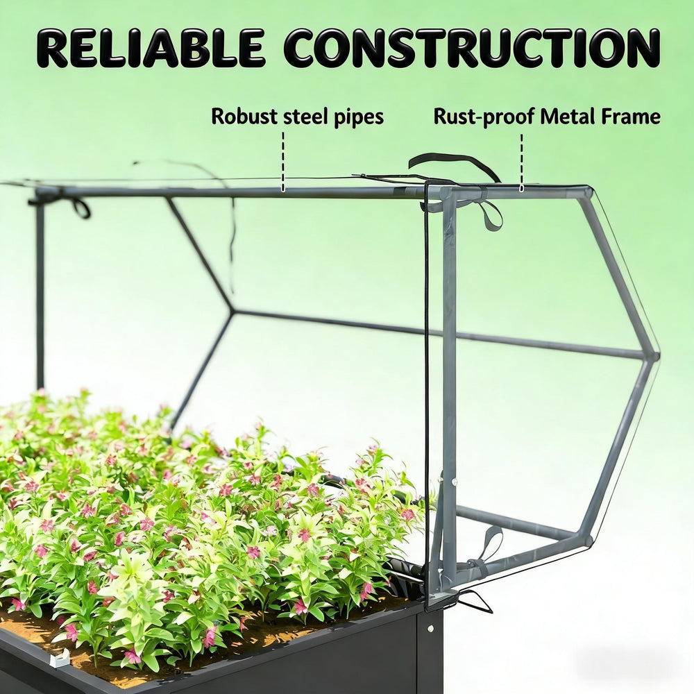 Outdoor Elevated Garden Box,Plant Bed Media 8