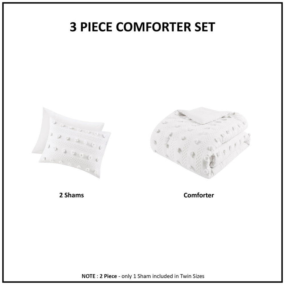 King/Cal King Clip Jacquard Comforter Set Media 7