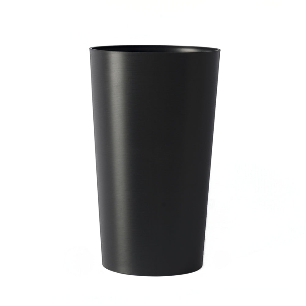 2 Pack Tall 21.7 in Planters for Outdoor Plants Modern Tall Square Planter Box Indoor Outdoor Porch Patio Flower Pot Modern Big Tapered Matte Tree Flower Pot for Garden, (Black) Media 1