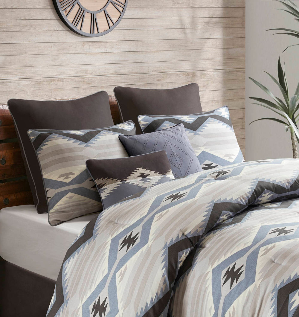 8-Piece King Comforter Set,Blue Media 19