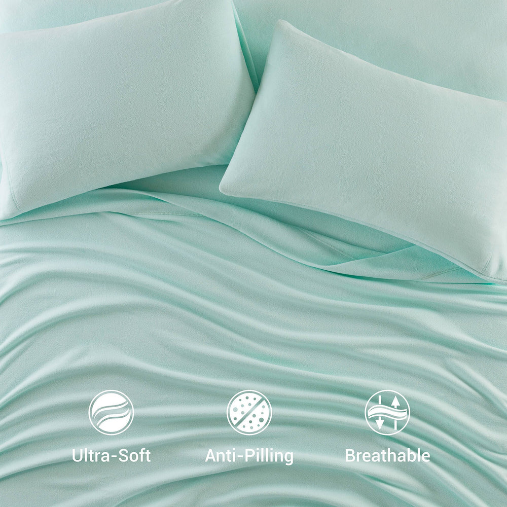 4 PCS King Sheet Set Aqua Media 6