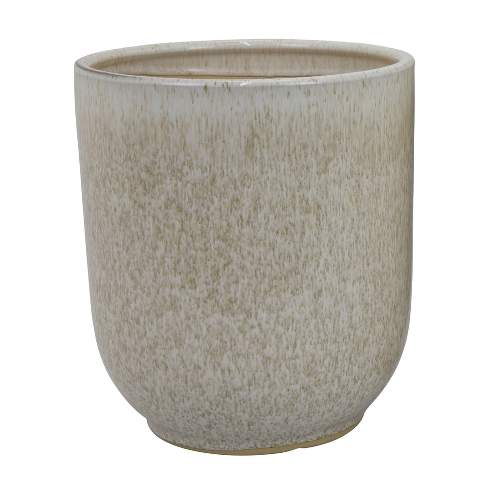 Lyna Accent Planter Set of 2, White Gray Ceramic Smooth Glossy Texture Media 3