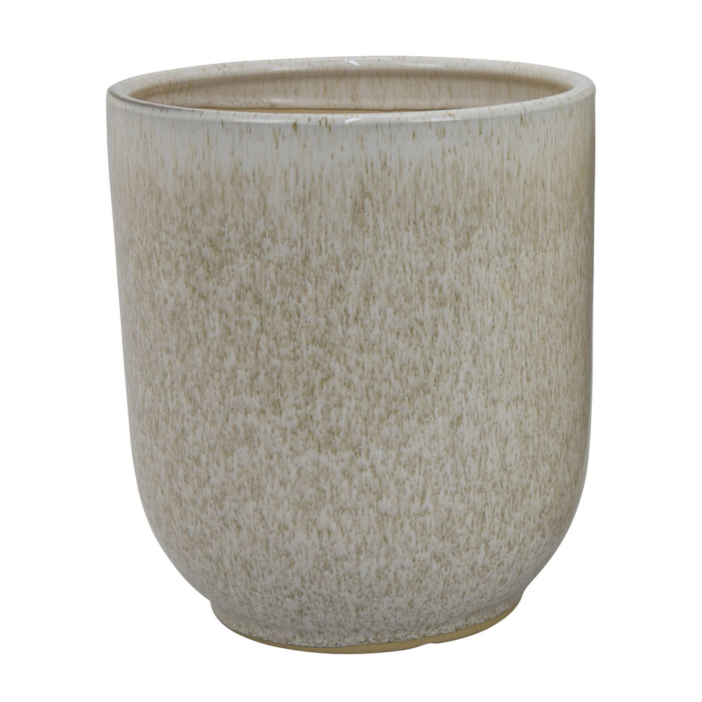 Lyna Accent Planter Set of 2, White Gray Ceramic Smooth Glossy Texture Media 3