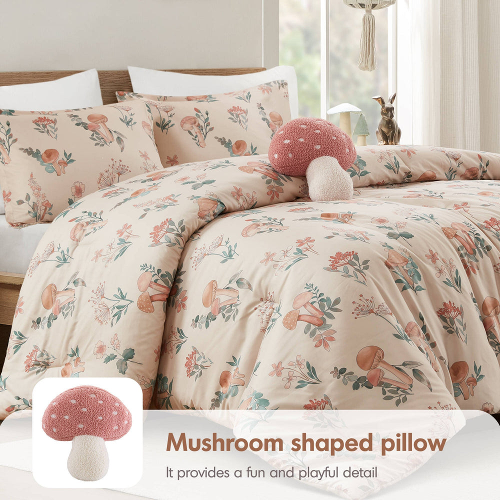 4- Piece Full/Queen Mushroom Garden Comforter Set Media 14