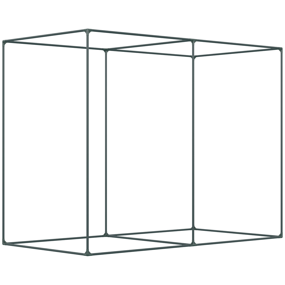 Outsunny 6' x 3' Crop Cage, Plant Protection Tent with Zippered Doors for Vegetable Garden, Backyard, Black Media 8