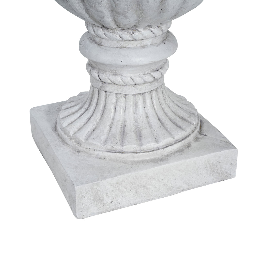 Outdoor Garden Urn Planter, Antique White Media 5