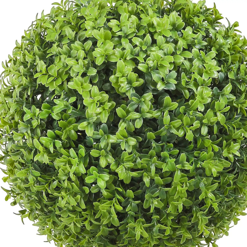 2x Artificial Boxwood Ball Ø40,6cm Garden Deco Boxwood in Flowerpot Ball Artificial Boxwood Ball Artificial Plant made of PE, Wood, PP incl. 4 pcs. Decorative butterflies and 10 pcs. Replacement