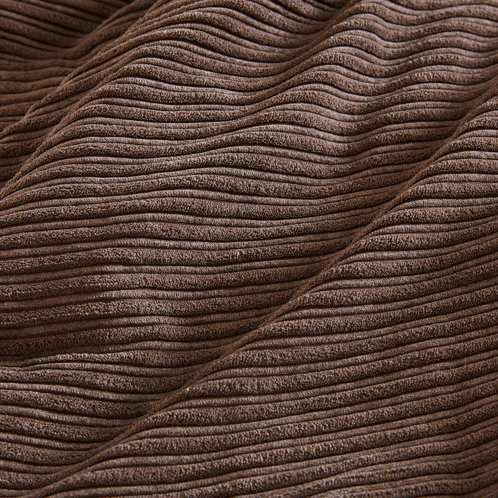 7 Piece Micro Corduroy Comforter Set Brown King Media 4