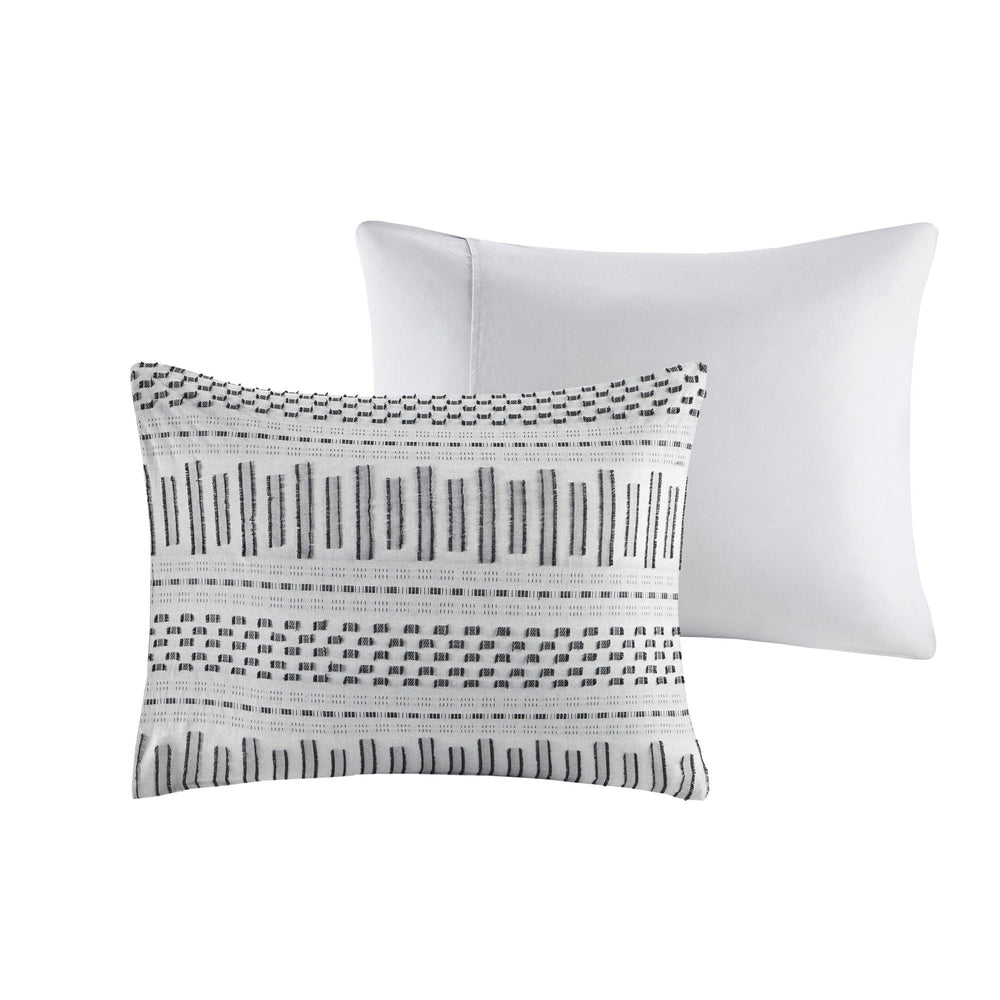King/Cal King Cotton Jacquard Duvet Cover Mini Set Media 2