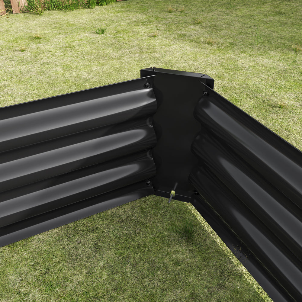 Raised Garden Bed Outdoor, 6×3×1ft , Metal Raised  Rectangle Planter Beds for Plants, Vegetables, and Flowers - Black Media 4