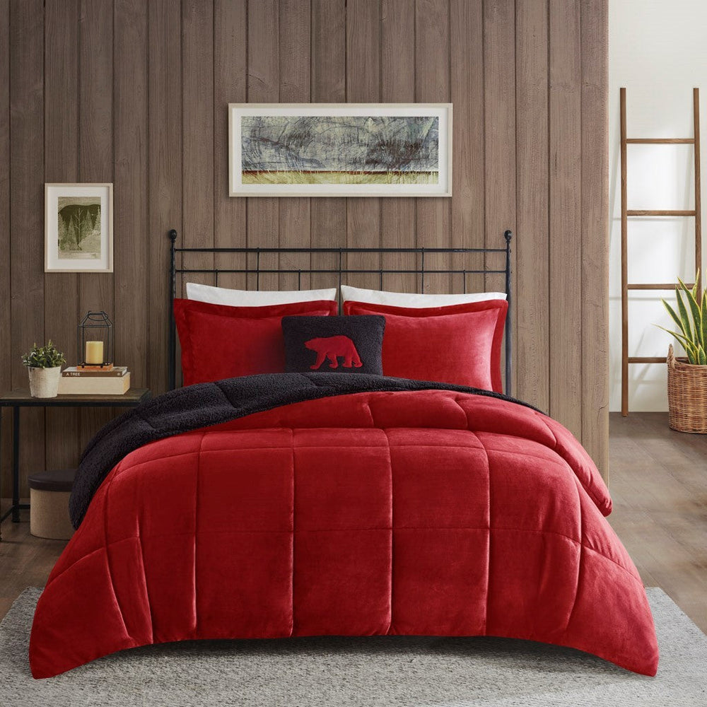 King Plush to Sherpa Down Alternative Comforter Set Media 6