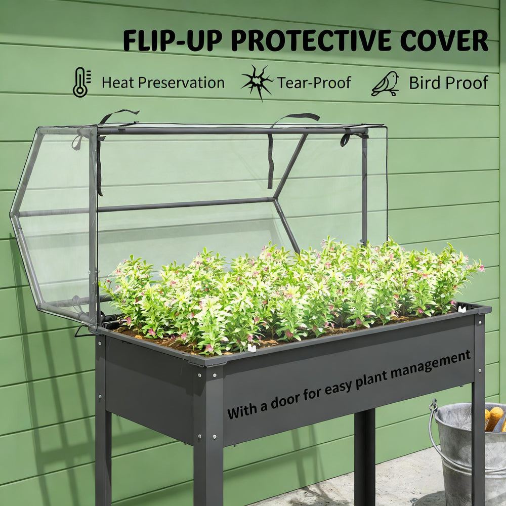 Outdoor Elevated Garden Box,Plant Bed Media 5