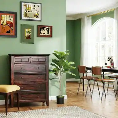 Artificial Fiddle Leaf Fig Tree,  Potted Plant with Flocked Soil for Home Office Decor(Only 1Pcs Artificial Fiddle Leaf Fig Tree)