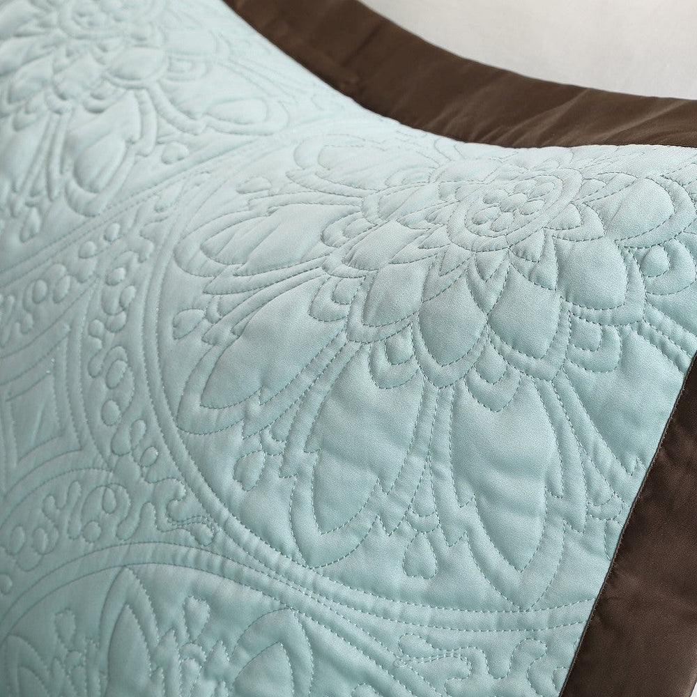 9 Piece Charmeuse Comforter Set Blue King Media 6