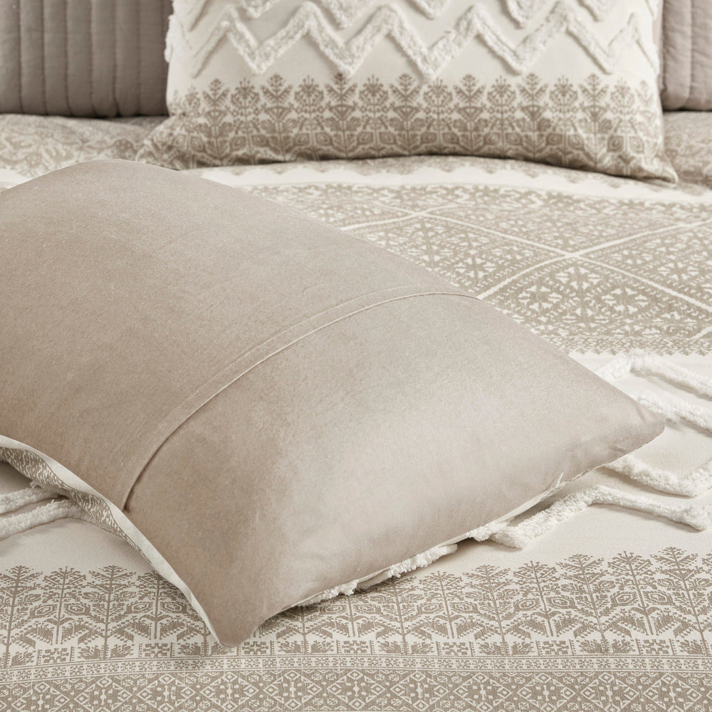 Full/Queen 3 Piece Cotton Duvet Cover Set with Chenille Tufting Media 7