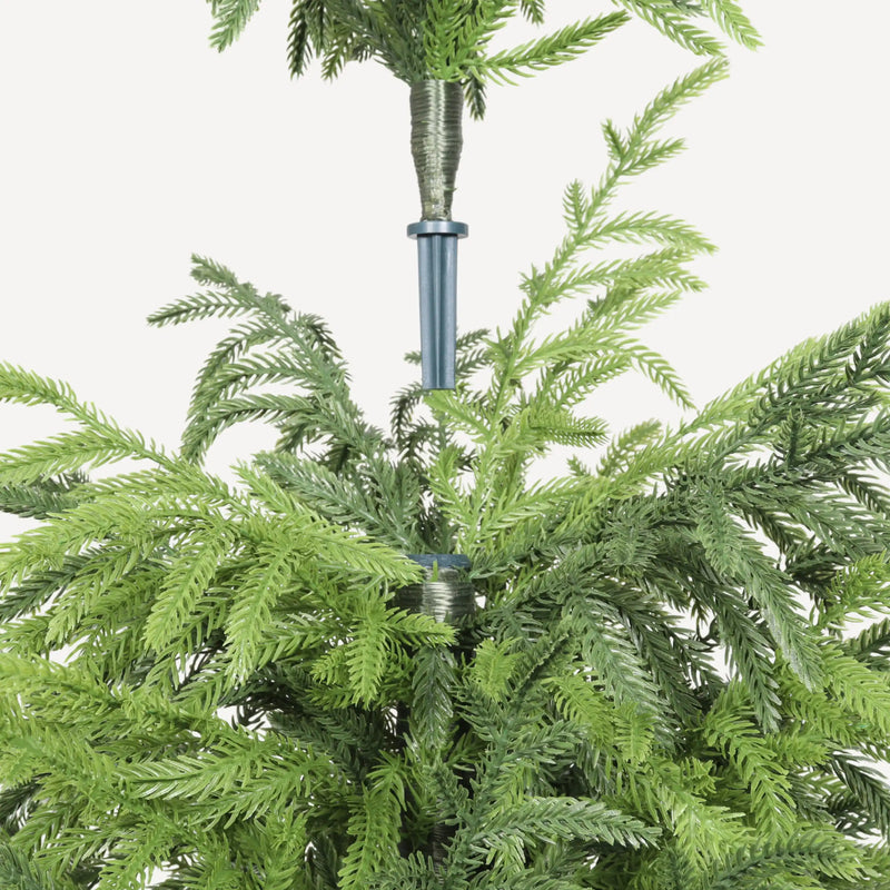 4' Artificial Real Touch Pine Tree in Black Plastic Pot, 1pc/set
