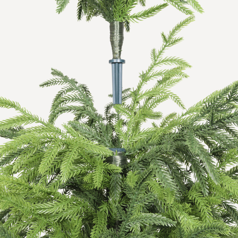 4' Artificial Real Touch Pine Tree in Black Plastic Pot, 1pc/set Media 9