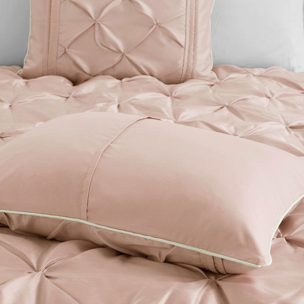 7 Piece Tufted Comforter Set Blush King Media 13
