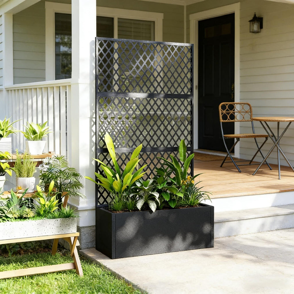 Raised Garden Bed,Metal Planter Box,Privacy Planter Media 6