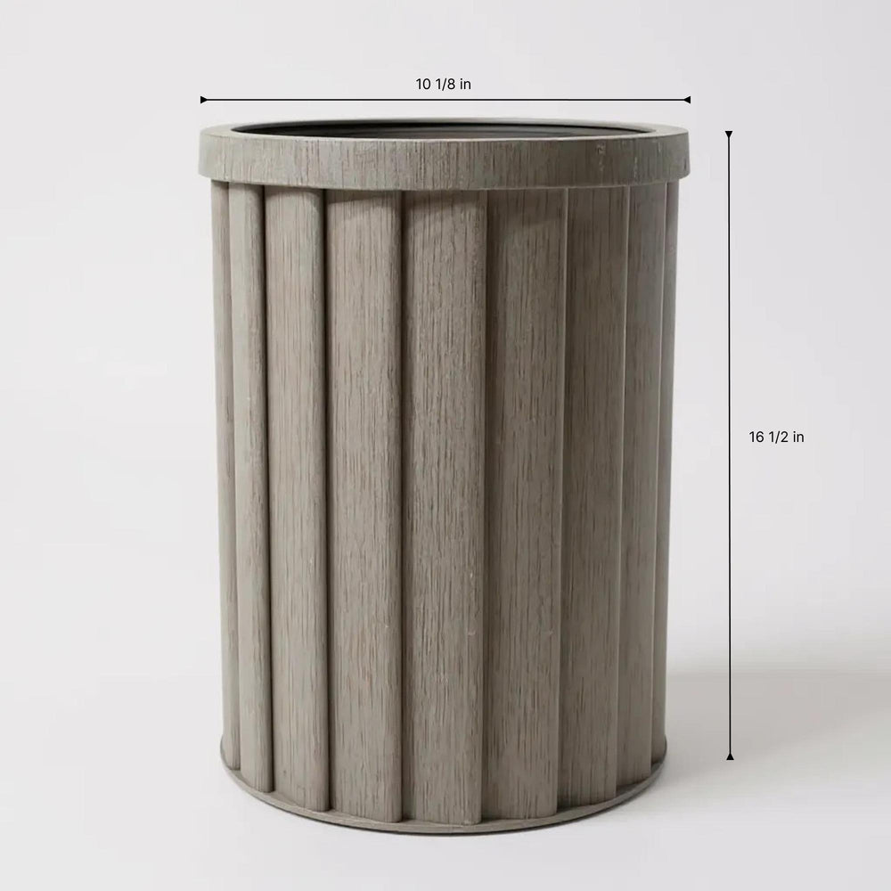 Round Strata Column Planter MD - Grey Brown Media 3