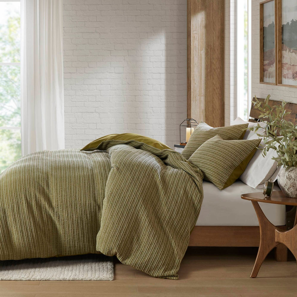 3PCS Full/Queen Waffle Washed Duvet Set Media 21