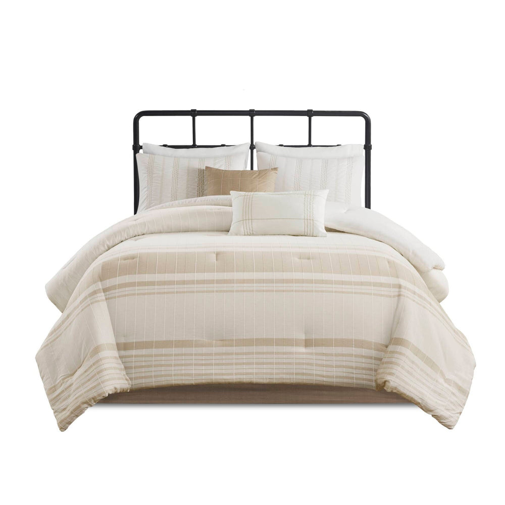 6-Piece Full Cotton Jacquard Oversized Comforter Set Media 2