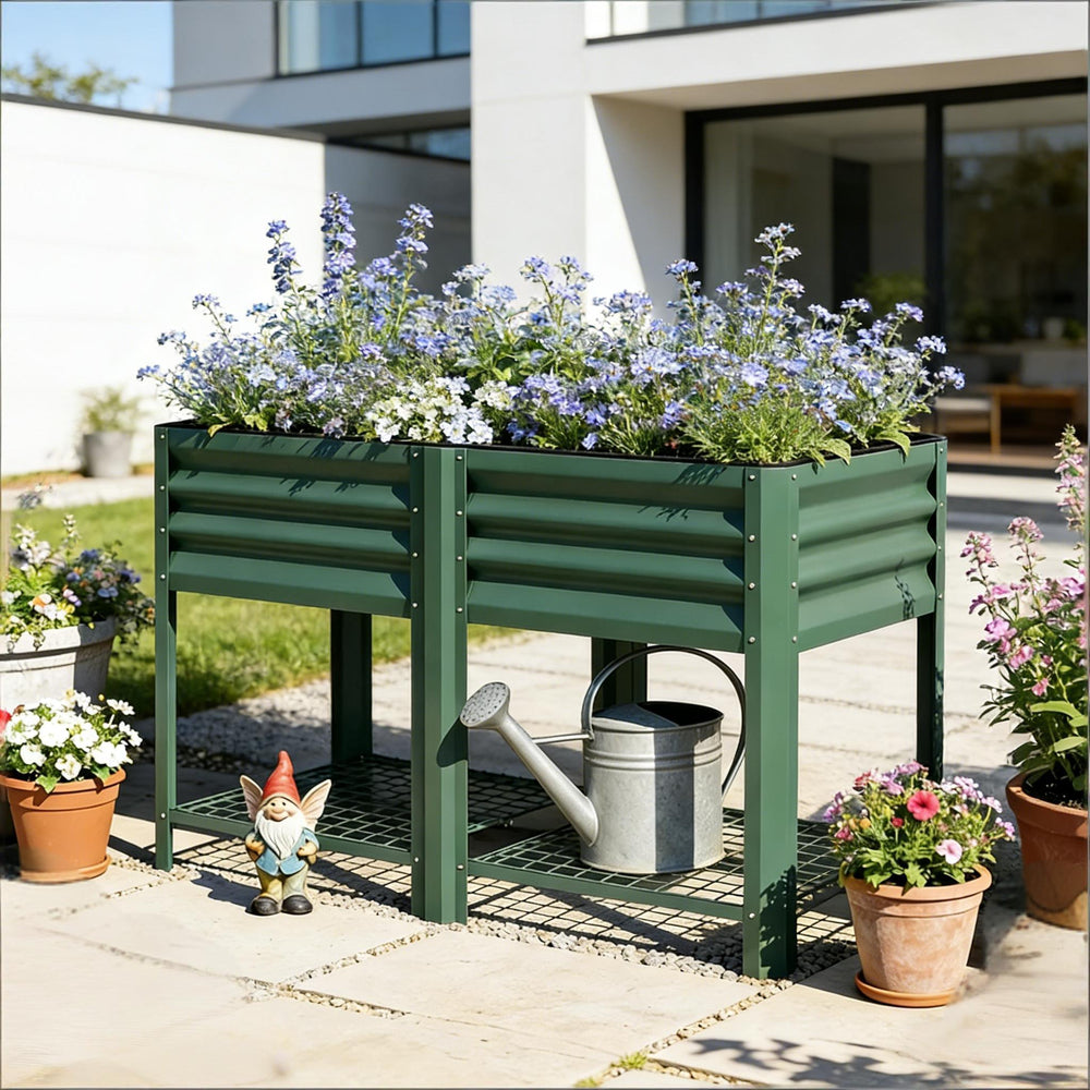 Planter Box,Outdoor Elevated Planter Box,Raised Garden Bed Media 1