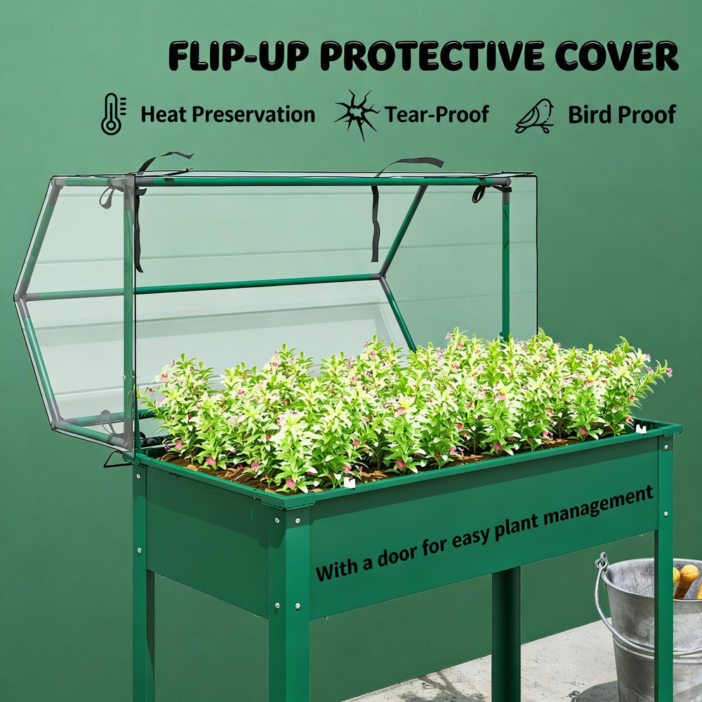 Modern Elevated Garden Box,Plant Bed Media 4
