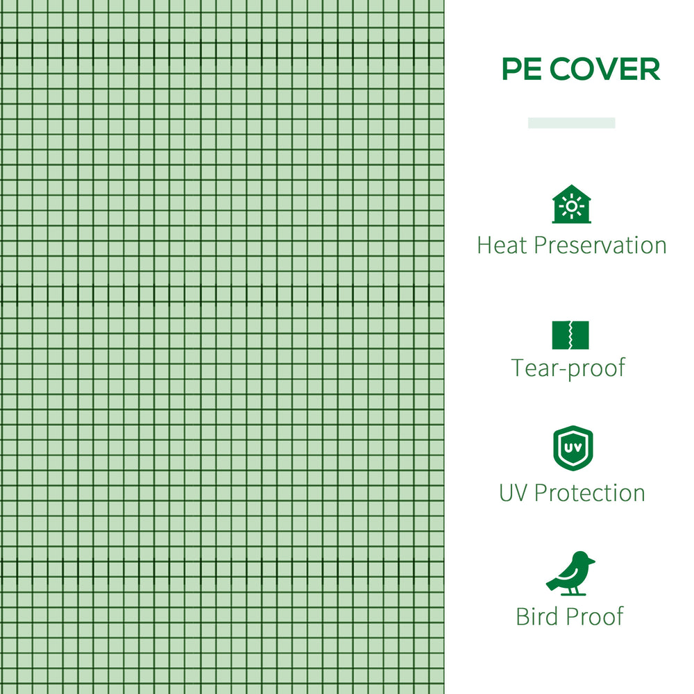 10' x 3' x 2.5' Mini Greenhouse, Portable Tunnel Green House with Roll-Up Zippered Doors, UV Waterproof Cover, Steel Frame, Green Media 3