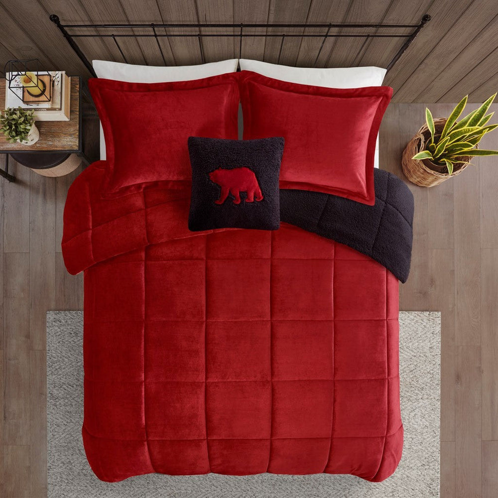 King Plush to Sherpa Down Alternative Comforter Set Media 3