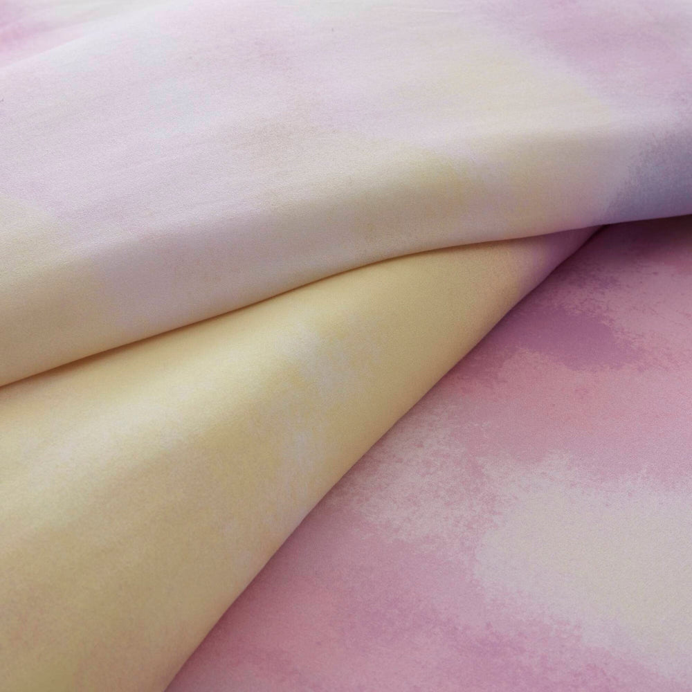 4 Pieces Full/Queen Watercolor Tie Dye Printed Comforter Set with Throw Pillow,Pink Media 17