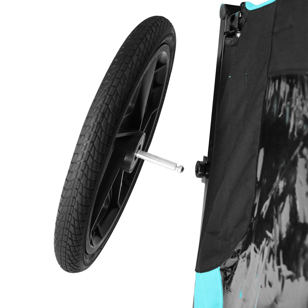 Pet Bike Trailer Dog Cart for Bicycle,Suitable for Small and Medium Pets, Easy Folding Cart Frame, Quick Release Wheel, Non-Slip Floor, Internal Leash Media 19