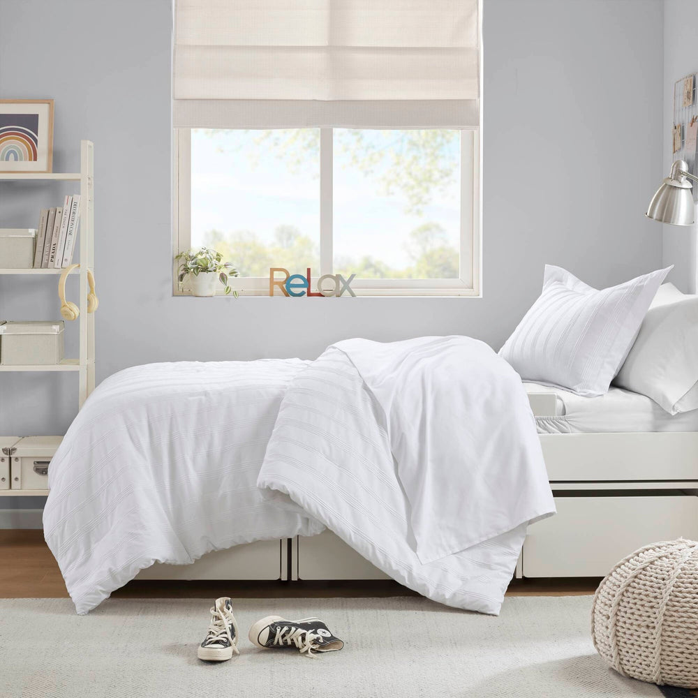 5-Piece Twin/Twin XL Woven Striped Comforter Set Media 11