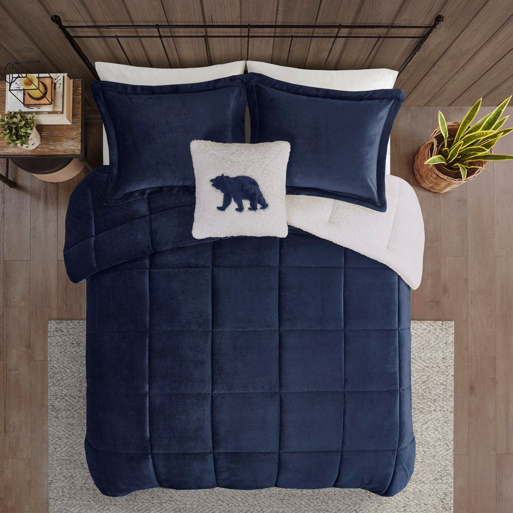 King Plush to Sherpa Down Alternative Comforter Set Media 9