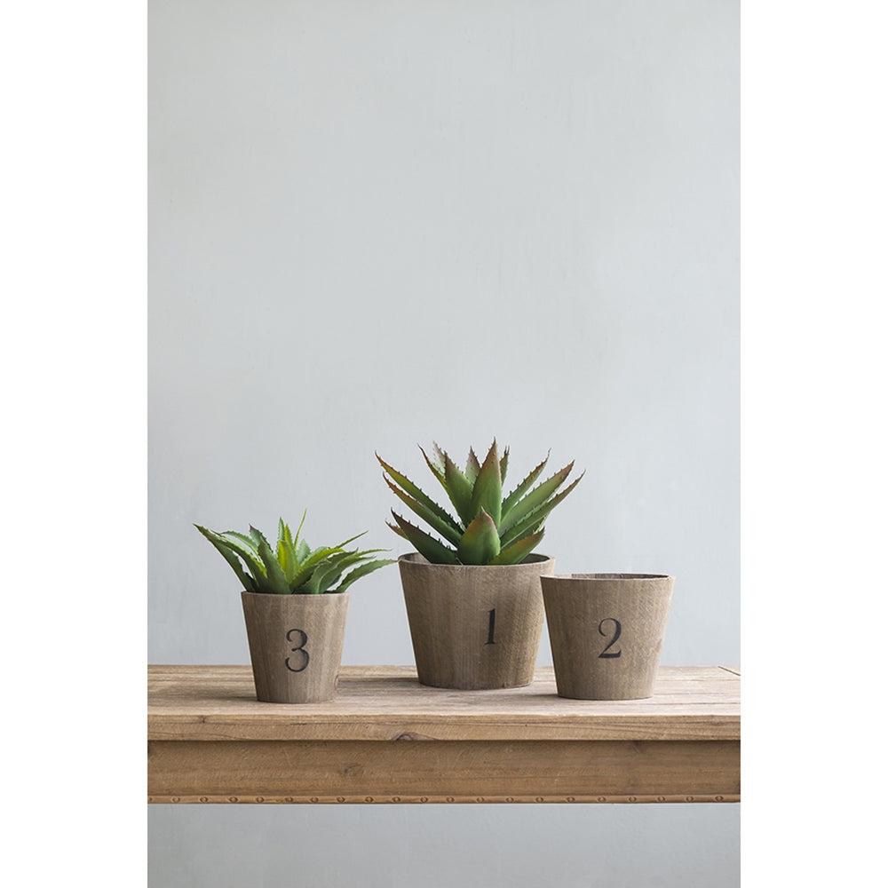 Set of 3 Thornton Flower Planter, L:8.3x8.3x6.5', M:6.8x6.8x6.1', S:5.3x5.3x5.1' Media 5