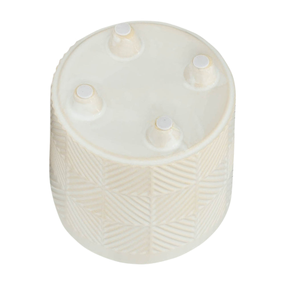 S/2 6/8' TEXTURED PLANTERS, SHINY WHITE Media 6