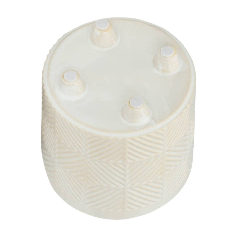 S/2 6/8' TEXTURED PLANTERS, SHINY WHITE Media 6