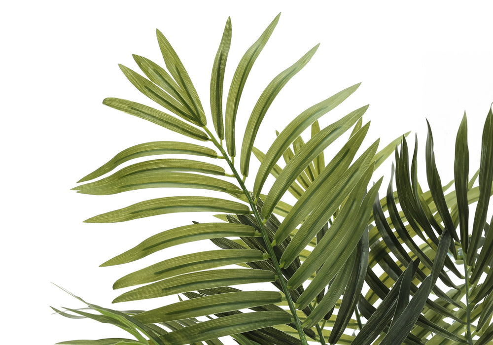 Artificial Plant, 47' Tall, Areca Palm Tree, Indoor, Faux, Fake, Floor, Greenery, Potted, Real Touch, Decorative, Green Leaves, Black Pot Media 2