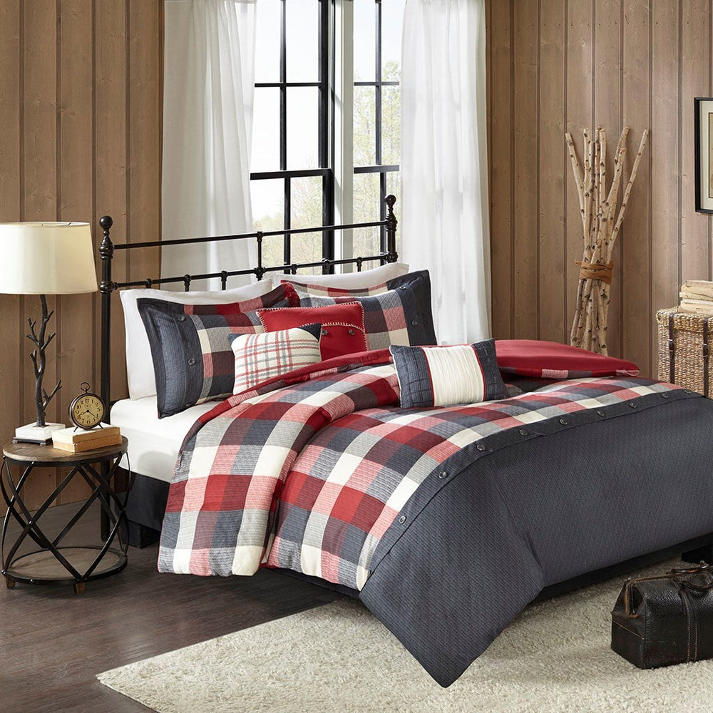 King/Cal King 6 Piece Herringbone Duvet Cover Set Media 6