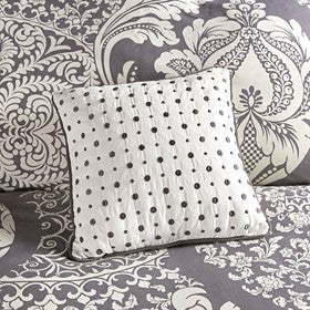 7 Piece Cotton Printed Comforter Set Indigo King Media 13